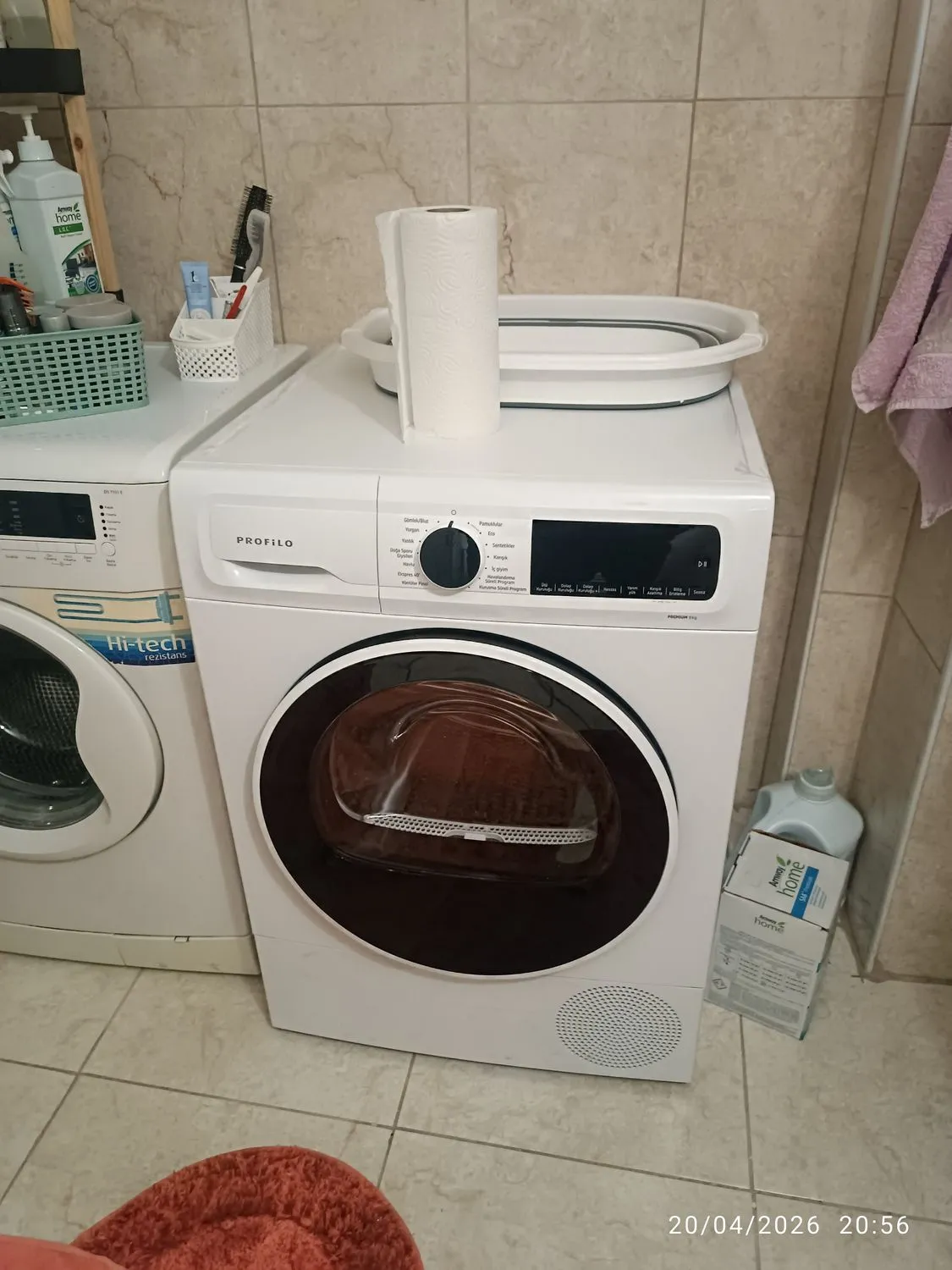 Profilo KM9611CTR A++ 9 kg Isı Pompalı Çamaşır Kurutma Makinesi
