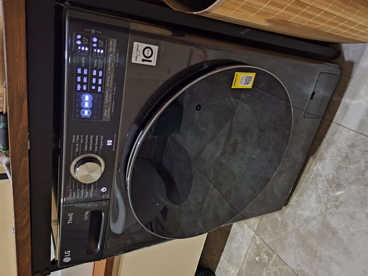 Lg F4Y9LDP2Z 13 kg Yıkama 7 kg Kurutma Kapasiteli 1400 Devir Kurutmalı Çamaşır Makinesi