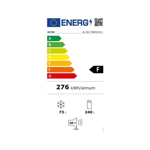 Altus Al 362 313 Lt Kapasiteye Sahip Çift Kapılı No Frost Buzdolabı Beyaz Renk Enerji Sınıfı F