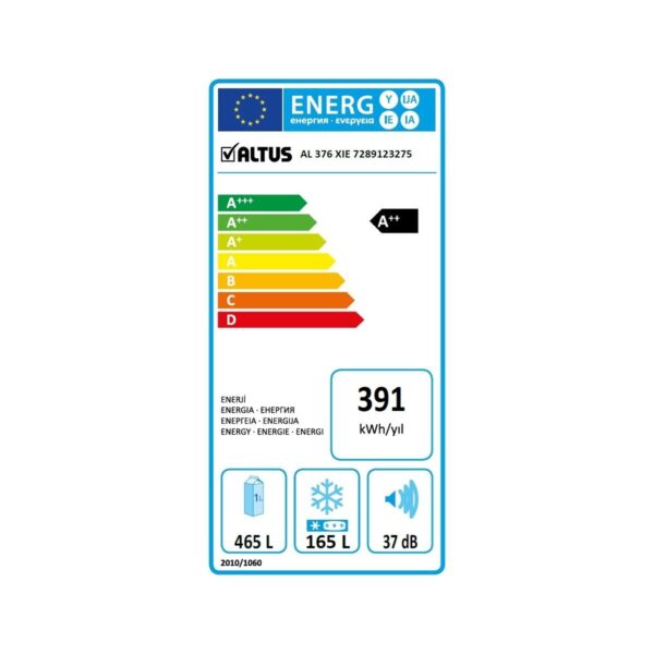 Altus Al 376 Xıe Çift Kapılı No Frost Buzdolabı 630 lt E Enerji Sınıfı Gümüş Renk Özellikler