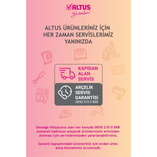 ALTUS Al 6824 Ds 2’si 1 Arada Şarjlı Dik Süpürge