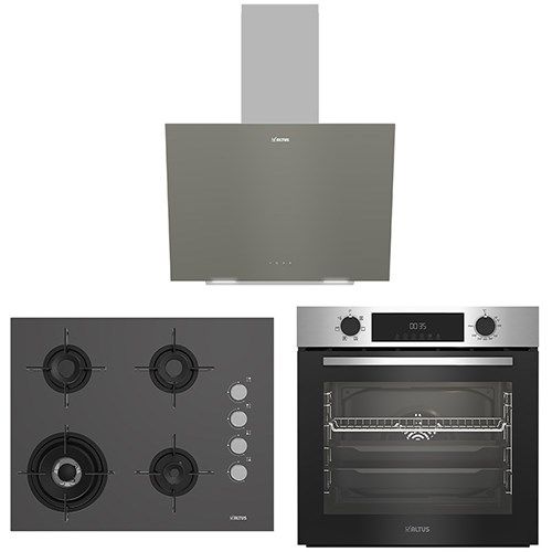 Altus Ala 322 I Fırın 189 Gg Ocak 570 G Duvar Tipi Davlumbaz i Ankastre Set Gri Modern Tasarım