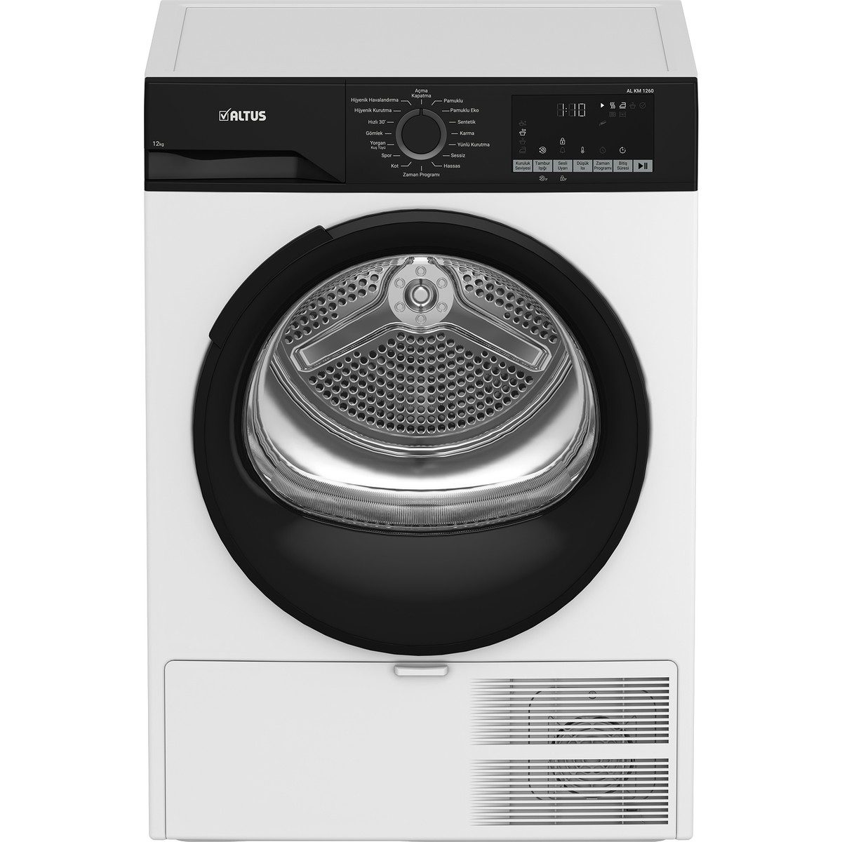 Altus Isı Pompalı Çamaşır Kurutma Makinesi 12 kg Beyaz A+'dan F'ye Enerji Sınıfı Nem Sensörü HBCV0000IIVHRG