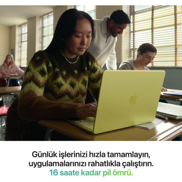 Apple MacBook Neo A18 Pro 8GB 256GB SSD macOS 13″ Taşınabilir Bilgisayar Puslu Sarı MHFD4TU/A