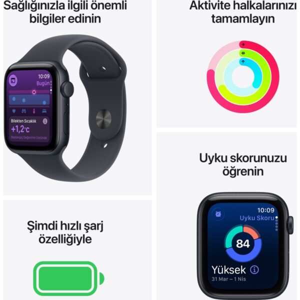 Apple Watch Se 3 Gps, 40 mm Yıldız ışığı Alüminyum kasa ve Yıldız ışığı Spor kordon – s/m
