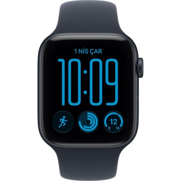 Apple Watch Se 3 Gps + Cellular, Gece Yarısı Alüminyum Kasa ve Lacivert Spor Kordon – S/m
