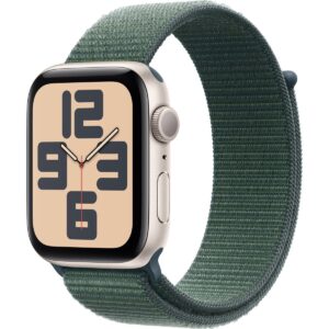 Apple Watch Se Gps + Cellular 44MM Starlight Aluminium Case With Sport Loop Lake Green