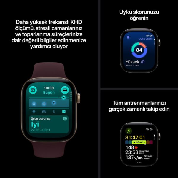 Apple Watch Series 12 Gps, Alüminyum Kasa ve Spor Kordon – S/m