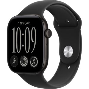 Apple Watch Series 12 Gps + Cellular, 46 mm Alüminyum Kasa ve Spor Kordon - M/l Siyah