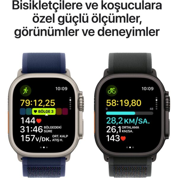 Apple Watch Ultra 2 GPS + Cellular, 49 mm Natürel Titanyum Kasa ve Natürel Titanyum Milano Loop – Küçük Boy