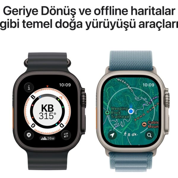 Apple Watch Ultra 3 Gps + Cellular, Kasa ve Natürel titanyum Milano loop – boy
