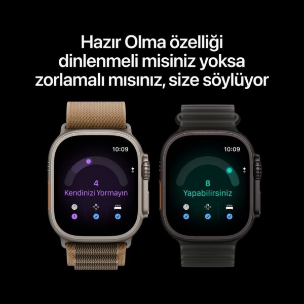 Apple Watch Ultra 4 Gps + Cellular, 49 mm Natürel Titanyum Kasa ve Çöl Rengi Alpine Loop – Orta Boy