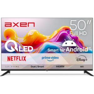 Axen AX50QFPRL-A14S 50" 126 Ekran Uydu Alıcılı Full HD Android Smart QLED TV HBCV0000EVGCLR