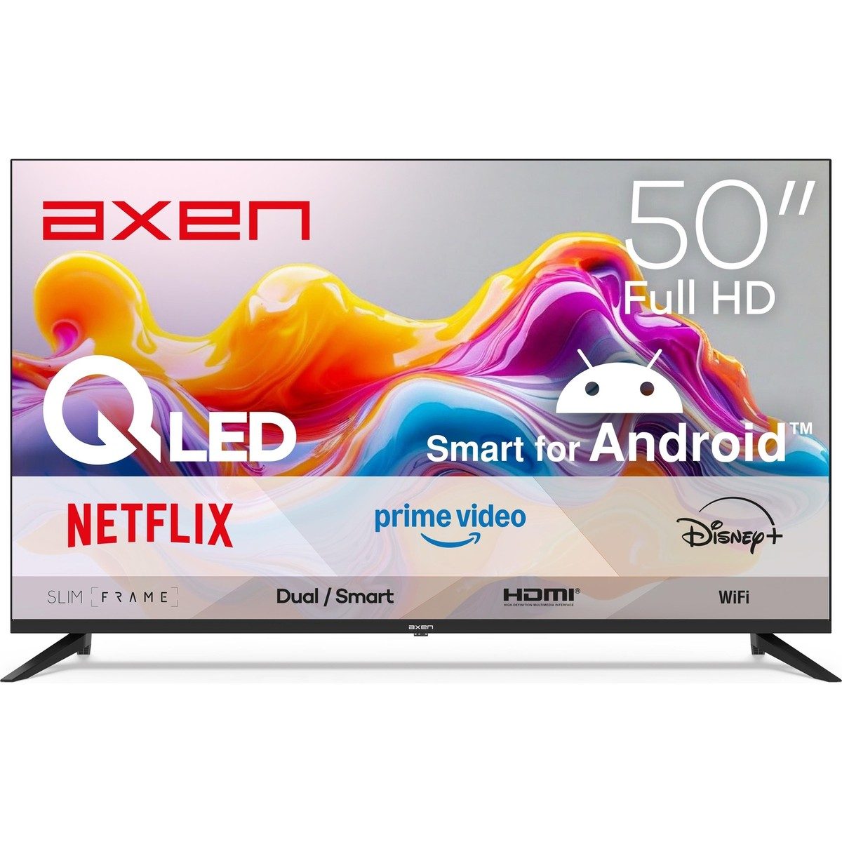 Axen AX50QFPRL-A14S 50" 126 Ekran Uydu Alıcılı Full HD Android Smart QLED TV HBCV0000EVGCLR