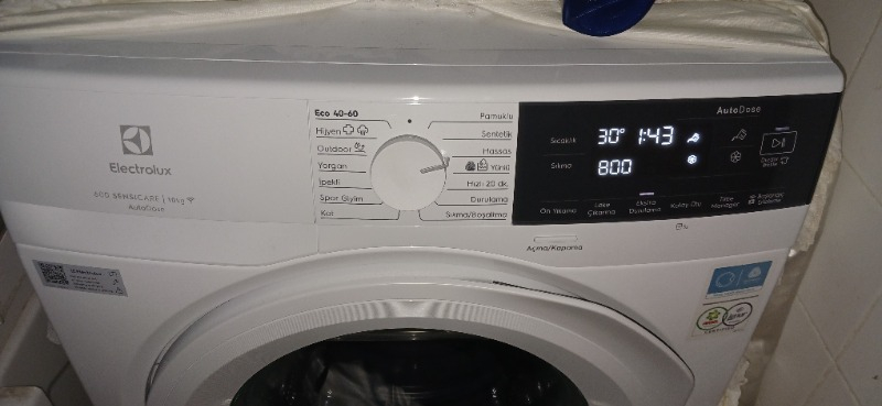 Electrolux EW6F3411ACT 600 Serisi Sensicare 10 kg 1400 Devir Autodose Wi-Fi Çamaşır Makinesi