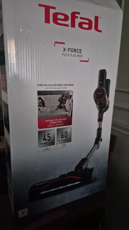 Tefal TY6T88TR X-Force Flex 8.60 Max Animal Care 45 Air Watt Kablosuz Dikey Süpürge