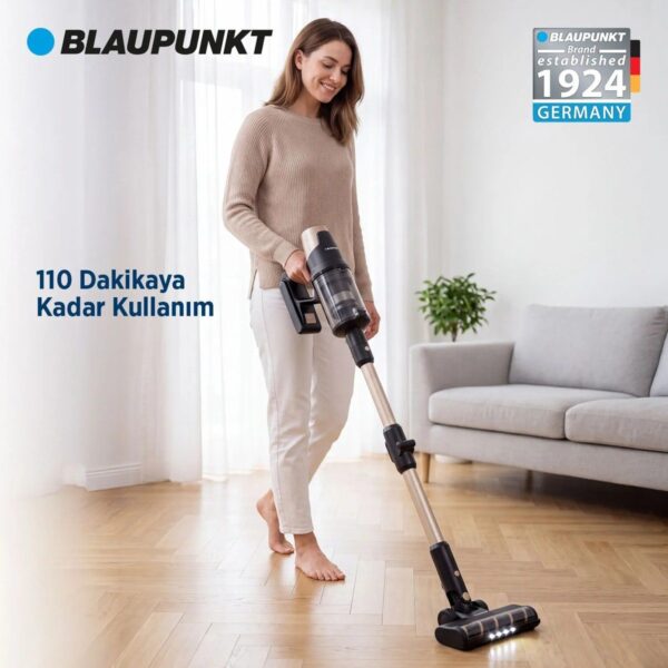 Blaupunkt A70 30.000Pa Güçlü Emişli Dikey Süpürge – 110 dk Uzun Pil | HEPA Filtre | 1 L Toz Haznesi