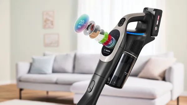 Bosch BCS1041WAC 18,5 W Güçlü Dikey Şarjlı Elektrik Süpürgesi HEPA Filtre Özelliği ile