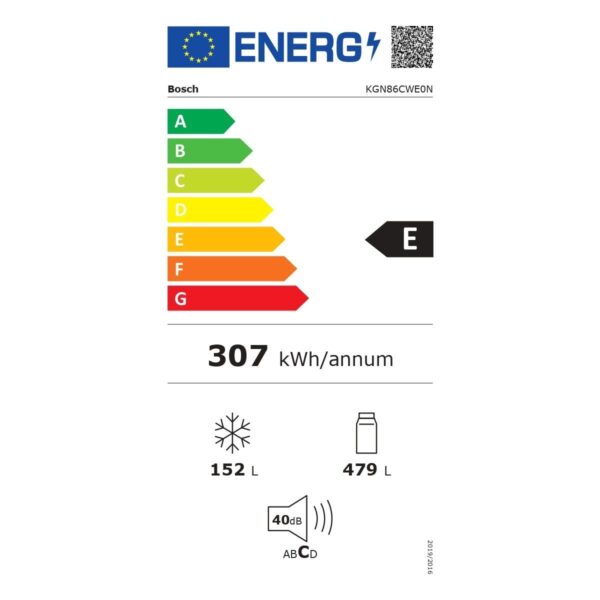 Bosch KGN86CWE0N Çift Kapılı 631 Lt E Enerji Sınıfı No-Frost Buzdolabı