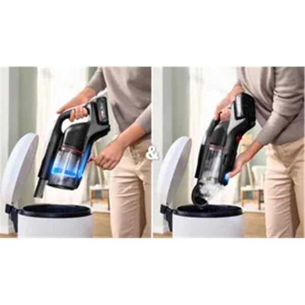 Bosch Unlimited 9 Beyaz Şarjlı Süpürge Toz Torbasız ve Güçlü Emiş Teknolojisi ile Emiş Gücü Ayarı