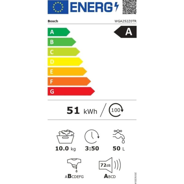 Bosch WGA252Z0TR 1200 Devir 10 kg Çamaşır Makinesi