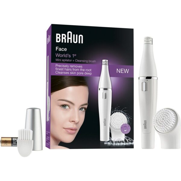 Braun FaceSpa 810 Yüz Epilatörü Ve Temizleme Fırçası Sistemi, Ek Pil İle Birlikte