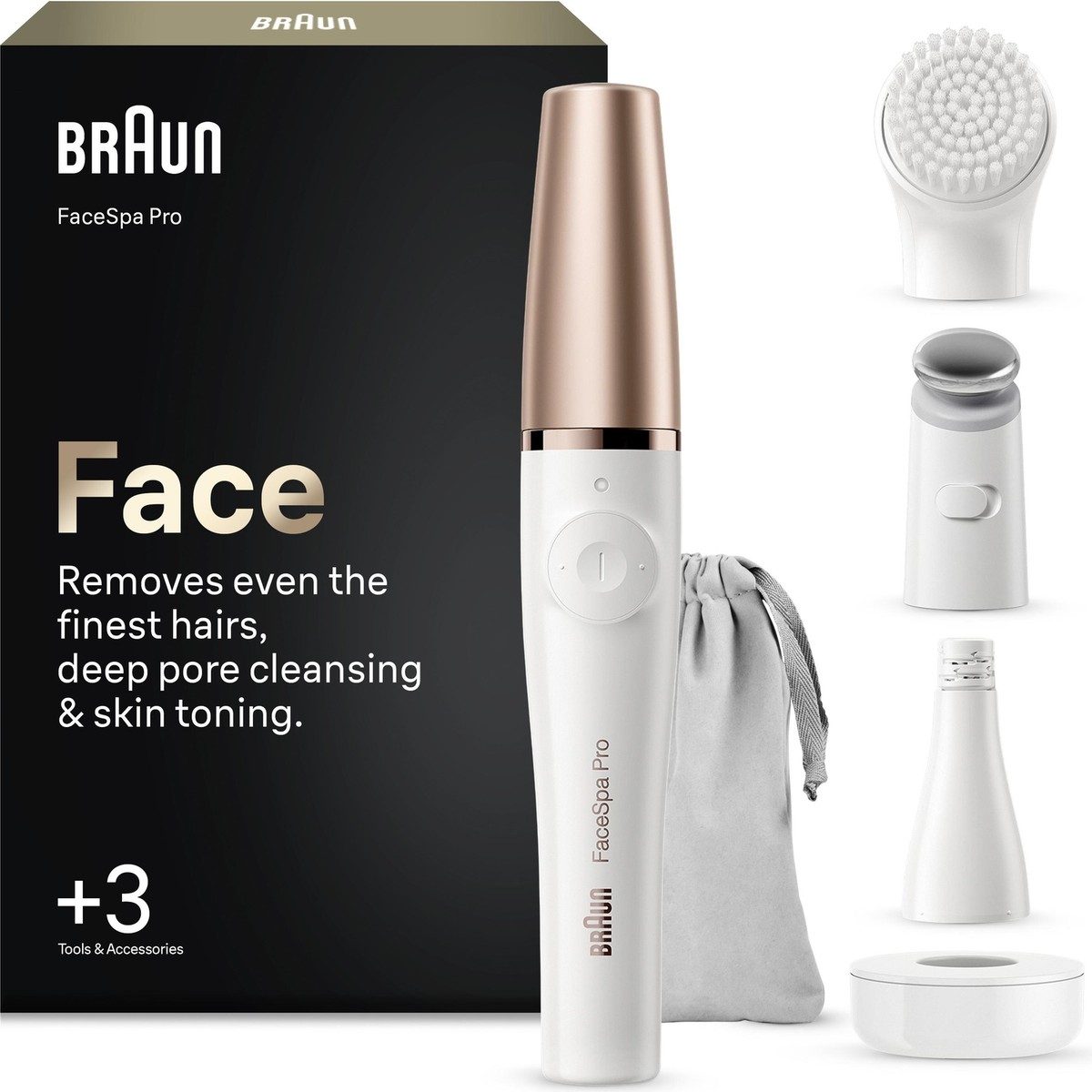 Braun Facespa Pro Yüz Epilatörü, + 3 Ekstra, 911 HBCV0000GNMIH0