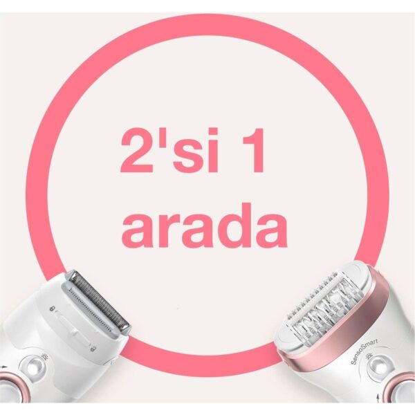Braun Silk-épil 9 9720 SensoSmart Kablosuz Islak & Kuru Epilatör 4 Ek Parçalı Yıkanabilir Başlık