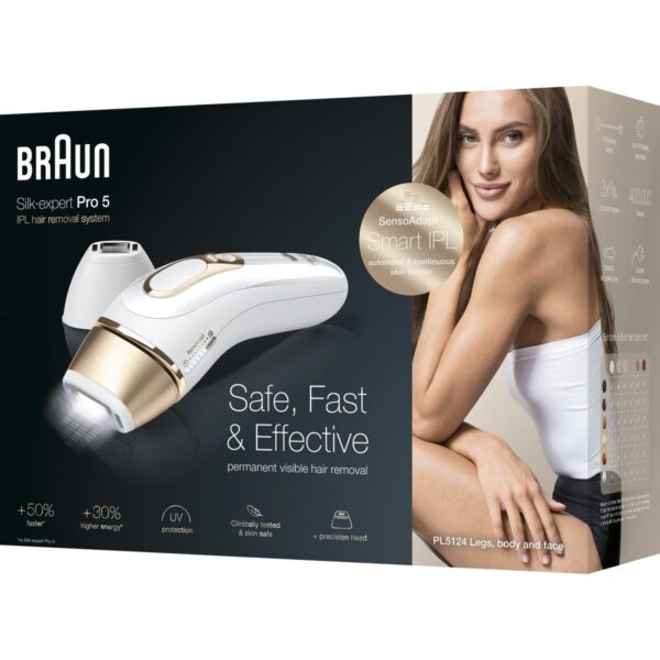Braun Silk Expert Pro 5 PL5124 IPL Epilasyon Cihazı – 400.000 Atım, Kalıcı ve Güvenli Tüy Azaltma Teknolojisi