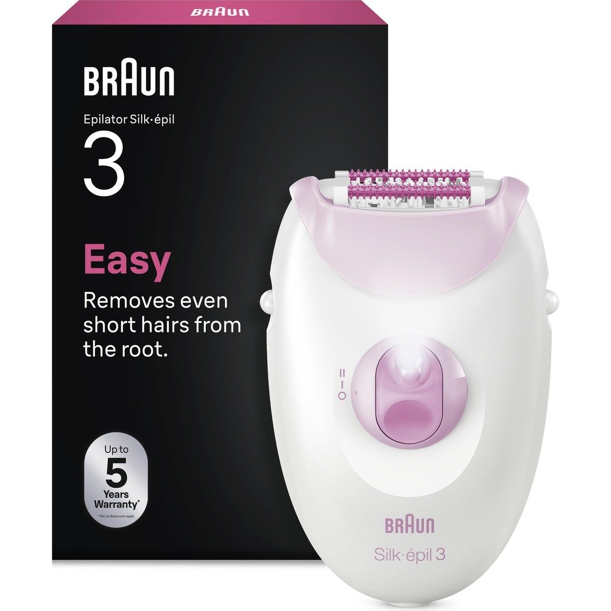 Braun Silk·épil 3 Kablolu Epilatör, Kalıcı Pürüzsüz Cilt, 3-000 HBCV0000HFB6MY