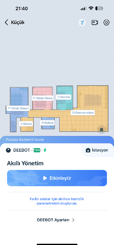 Ecovacs Deebot X8 Pro Omni Siyah Robot Süpürge ve Paspas 18000 Pa Emiş Gücü