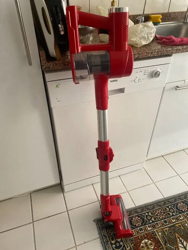 Sinbo SVC-8642 Kablosuz Dikey Şarjlı Süpürge 22.2V Bldc Motor LED Işıklı Turbo Başlık 1l Toz Hazneli