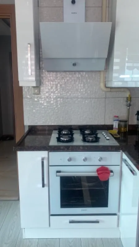 Kumtel Kristal Beyaz Cam Ankastre Set (DA6-830 Davlumbaz + KO-40 TAHDF Ocak + B66-SF2 Fırın)