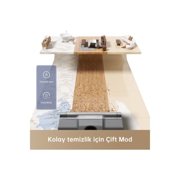 Dreame H12 Core Islak/Kuru Süpürge Hafif ve Akıllı Süpürge ve Paspas, Akıllı Kir Algılama, Otomatik Kendi Kendini Temizleme, Ahşap Vinil ve Sert Zeminler