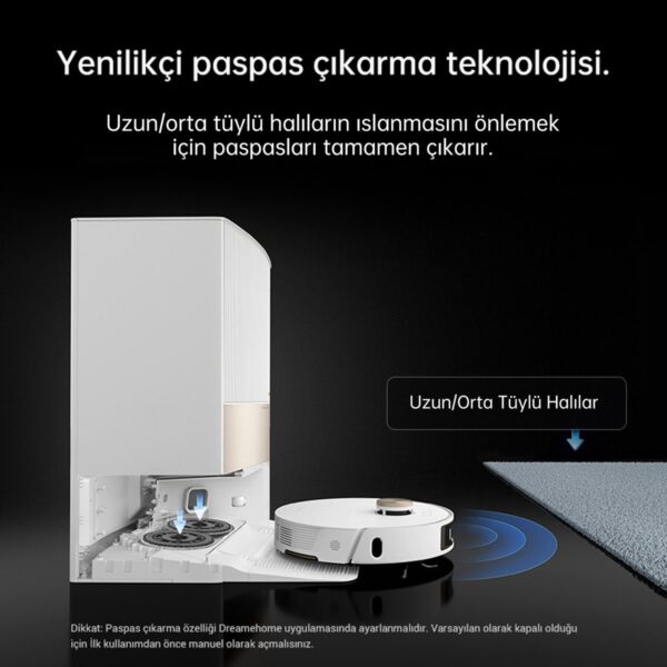 Dreame L20 Ultra Robot Süpürge Beyaz, Otomatik Paspas Çıkarma ve Kaldırma, Yıkama ve Kurutma, 7.000Pa Emiş, Kendi Kendini Boşaltma, Kendi Kendini Doldurma, AI Engellerden Kaçınma