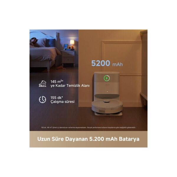 Dreame L40 Plus Robot Süpürge 13000PA Emiş Gücü ile Akıllı Navigasyon Düz Zemin Kullanımı