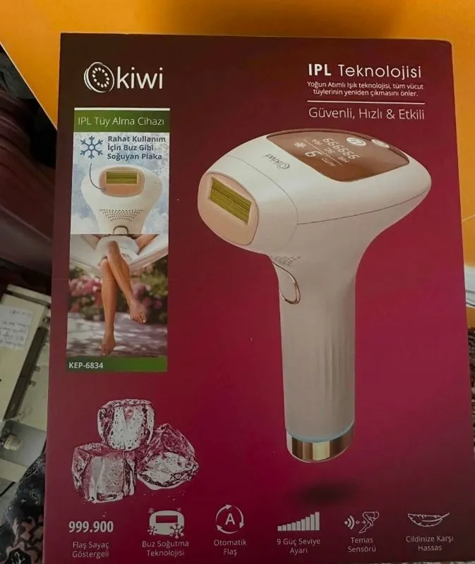 Kiwi Ipl Buz Lazer Epilasyon Tüy Alma Cihazı Otomatik/manuel Yüz, Vücut, Hassas Bölge Kullanımı 999.900 Flash Atım KEP-6834