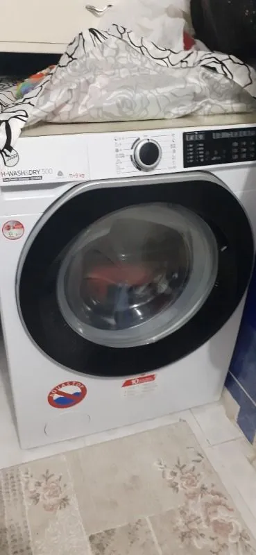 Hoover HDQ 4119AMBS/1-S 11 kg Yıkama 9 kg Kurutma Wi-Fi Bağlantılı 1400 Devir Kurutmalı Çamaşır Makinesi