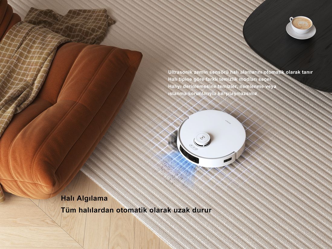 Ecovacs Deebot Akıllı Robot Süpürge ve Paspas 20.000Pa Emiş Gücü