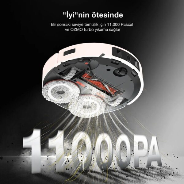 ECOVACS DEEBOT T30 Omni Pro Robot Süpürge ve Paspas, 11.000 Pa Emiş Gücü, Otomatik Toz Boşaltma, Sıcak Hava ile Kurutma, 200 Dakikaya Kadar Çalışma , Evcil Hayvan Tüyleri ve Halılar İçin Temizlik