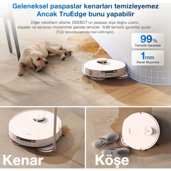 ECOVACS DEEBOT T30 Omni Pro Robot Süpürge ve Paspas, 11.000 Pa Emiş Gücü, Otomatik Toz Boşaltma, Sıcak Hava ile Kurutma, 200 Dakikaya Kadar Çalışma , Evcil Hayvan Tüyleri ve Halılar İçin Temizlik