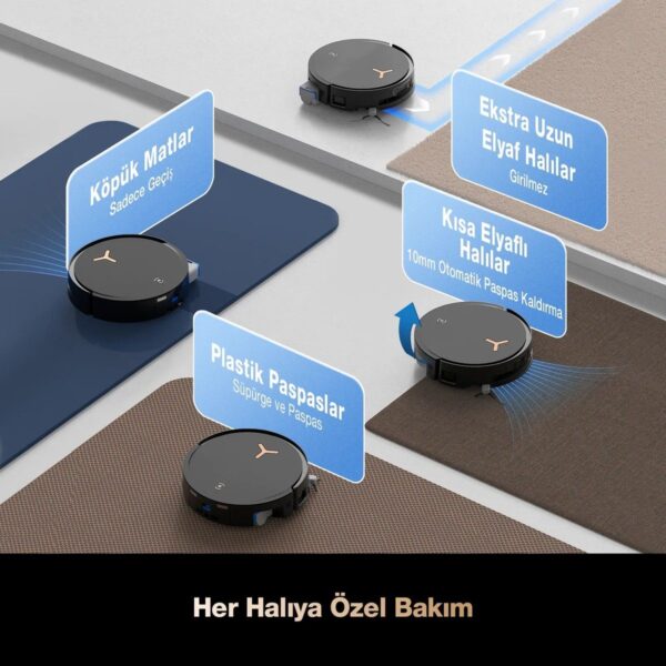 Ecovacs Deebot X8 Pro Omni Siyah Robot Süpürge ve Paspas 18000 Pa Emiş Gücü