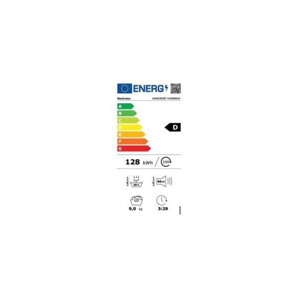 Electrolux EW6D39CBT 600 Serisi Gentlecare 118 Lt Xxl Tamburlu 9 kg D Enerji Sınıfı Isı Pompalı Inverter Kurutma Makinesi