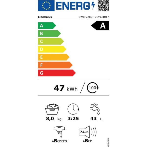 Electrolux EW6F2282T 600 Serisi Sensicare 8 kg 1200 Devir Çamaşır Makinesi
