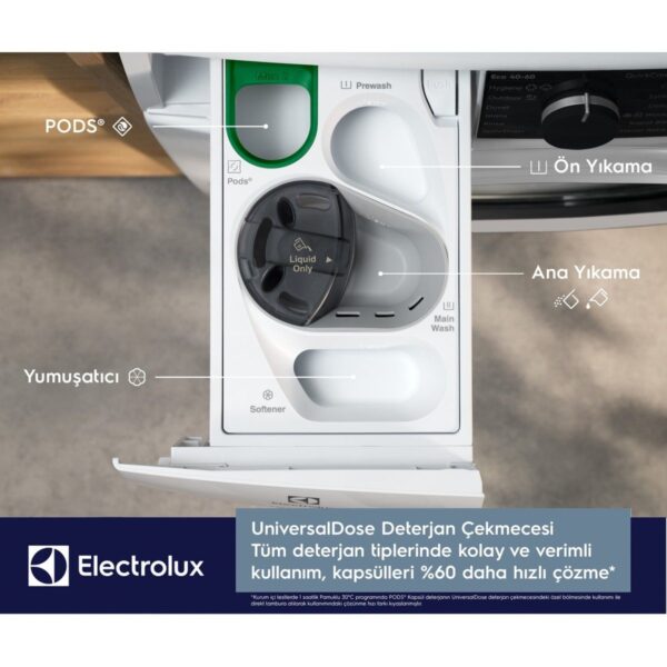 Electrolux EW6F3414UT 600 Serisi 10 kg Yıkama Kapasiteli 1400 Devir Enerji Sınıfı A Çamaşır Makinesi