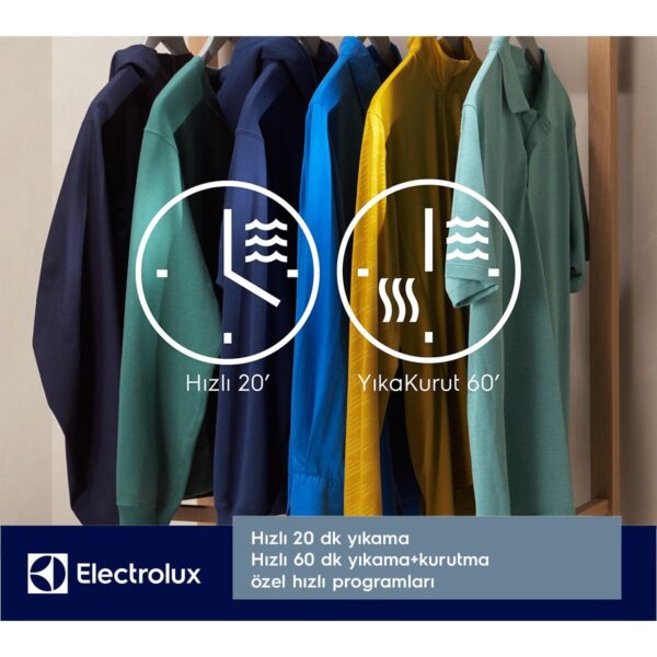 Electrolux EW7W2612T 700 Serisi Steamcare 10/6kg 1600 Devir Buharlı Kurutmalı Çamaşır Makinesi