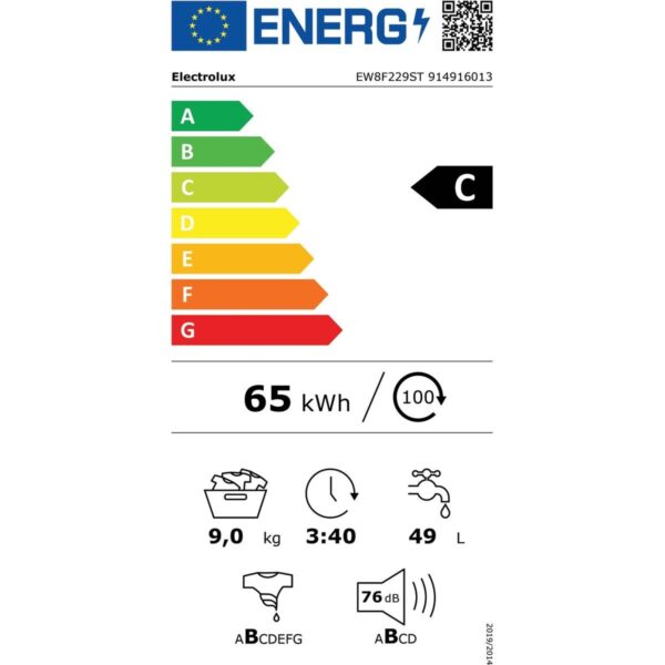 Electrolux EW8F229ST 9 kg Yıkama Kapasiteli 1200 Devir Çamaşır Makinesi Enerji Sınıfı B