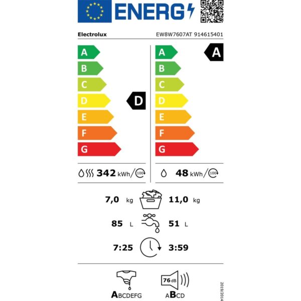 Electrolux EW8W7607AT 800 Serisi Kurutmalı Çamaşır Makinesi