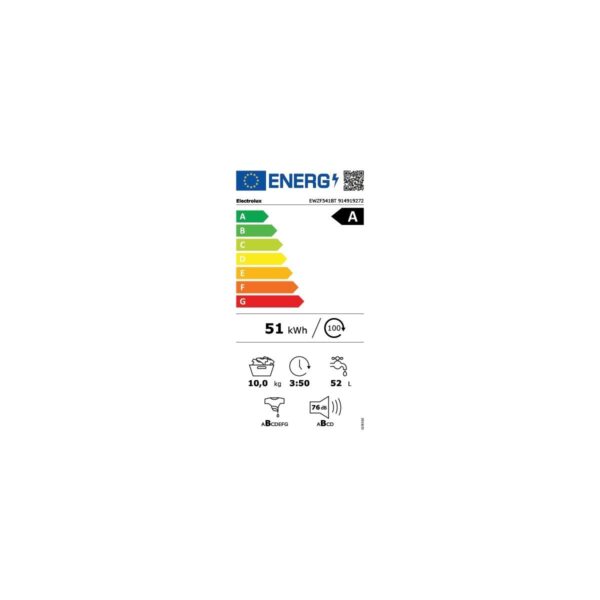 Electrolux EWZF541BT 10 kg 1400 Devir TimeCare 14/30/60 dk Hızlı Yıkama Buharlı Anti Alerji Programlı Inverter Çamaşır Makinesi