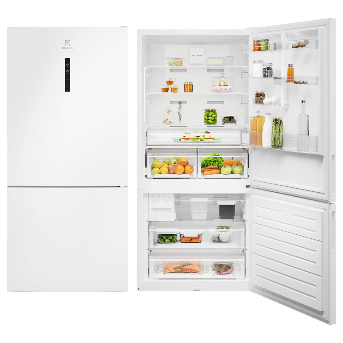 Electrolux LNT7MD58W Twintech No-Frost 588 Lt 84 cm Alttan Donduruculu Buzdolabı D Enerji Sınıfı Beyaz HBCV00008ZKM36